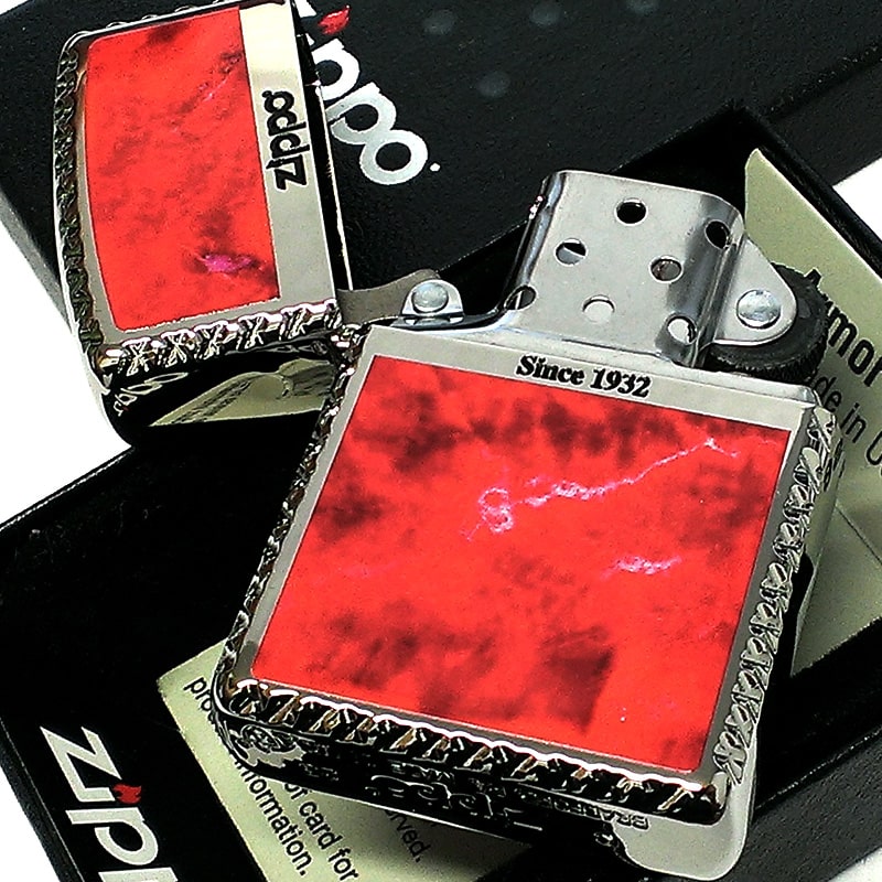 ZIPPO アーマー ジッポ ライター クロスカット ロゴ おしゃれ 両面加工 