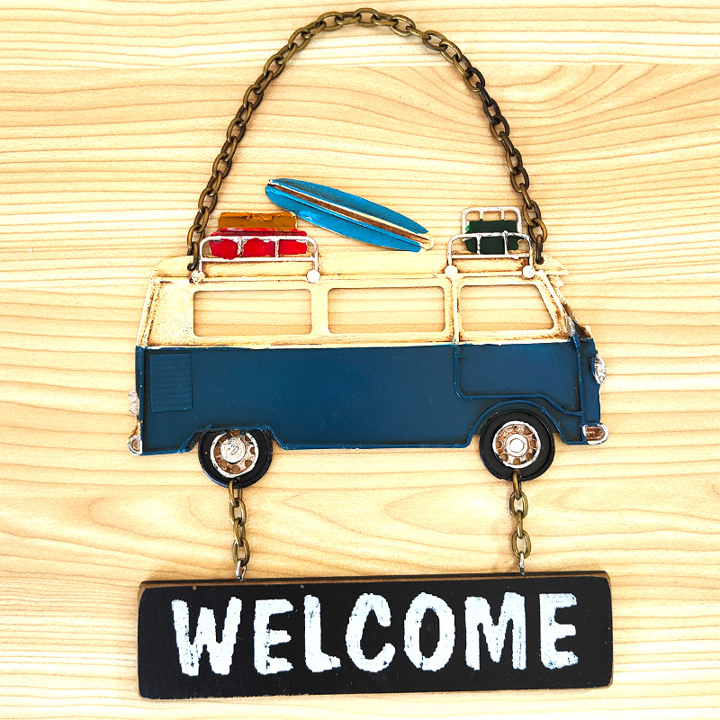 アメリカン レトロ ブリキ看板 車 ウェルカム おしゃれ レトロ 壁飾り