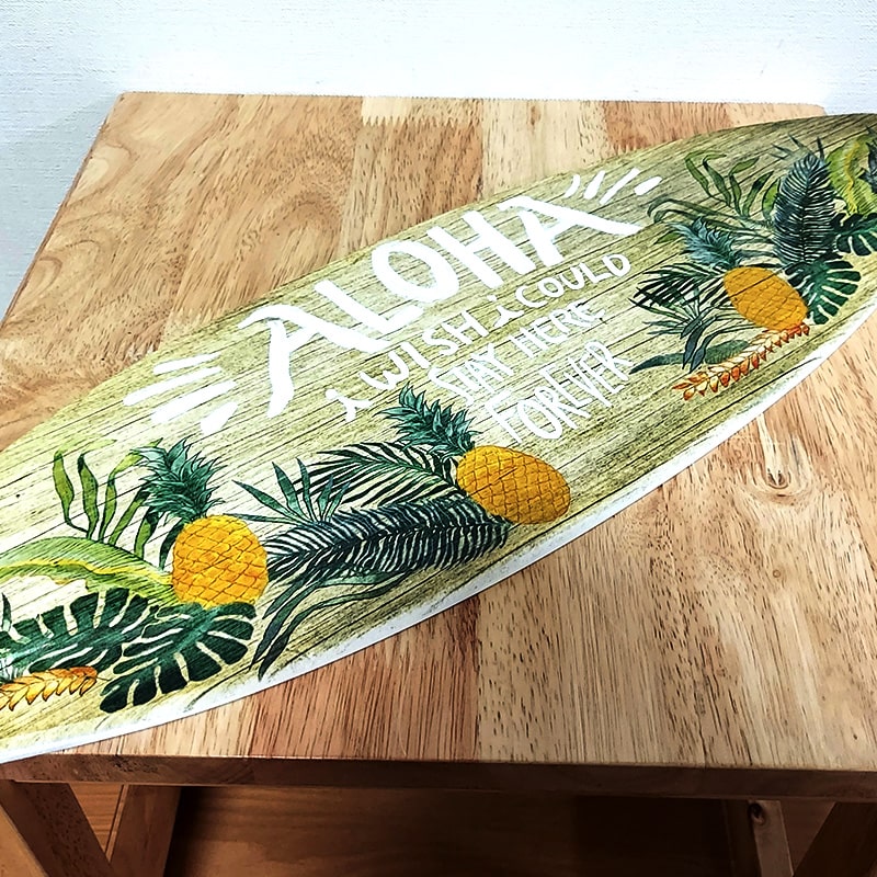 アメリカン レトロ 木製看板 サーフボード ハワイ ALOHA アンティーク