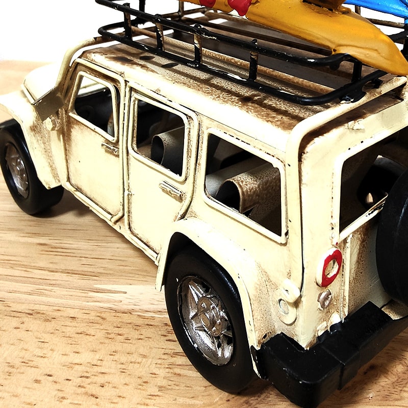 アメリカン レトロ ビンテージカー オブジェ 4WD アイボリー