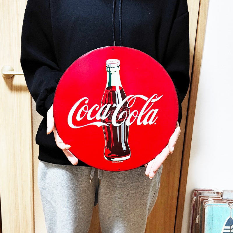 ブリキ看板 コカコーラ ビンテージ エンボスメタルサイン COCA-COLA 