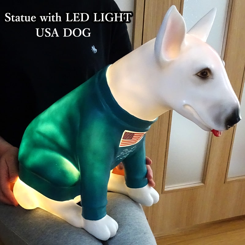 LEDライト 犬 置物 ネオン インテリア ヴィンテージ 可愛い Statue 