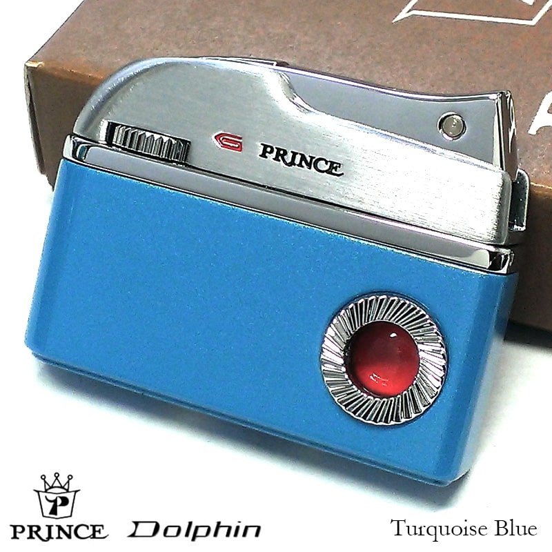 ガスライター Dolphin PRINCE ドルフィン ターコイズブルー 青 