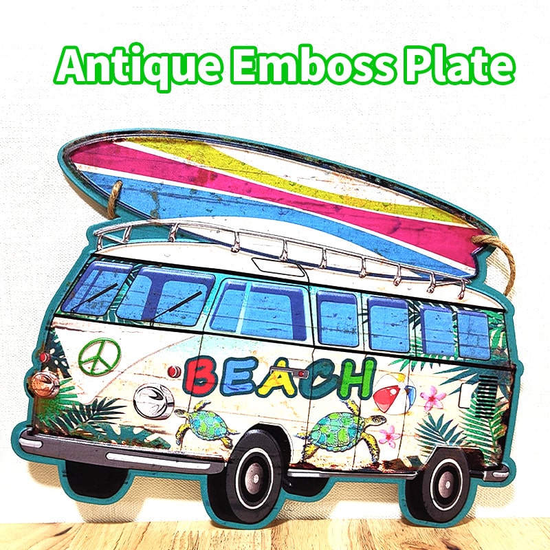 サーフィン　車　ケビン・バトラー　アートワーク壁掛けフレーム サーフィン 車 ケビン・バトラー アートワーク壁掛けフレーム 楽天市場