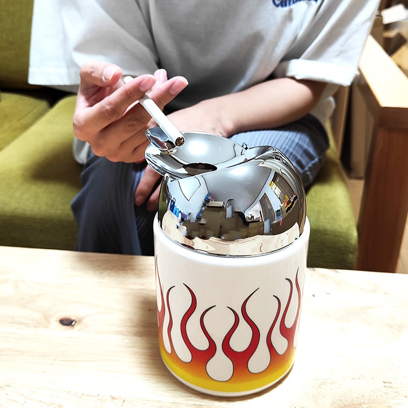 灰皿 ドームアッシュトレイ FIRE 炎 アメリカン かっこいい
