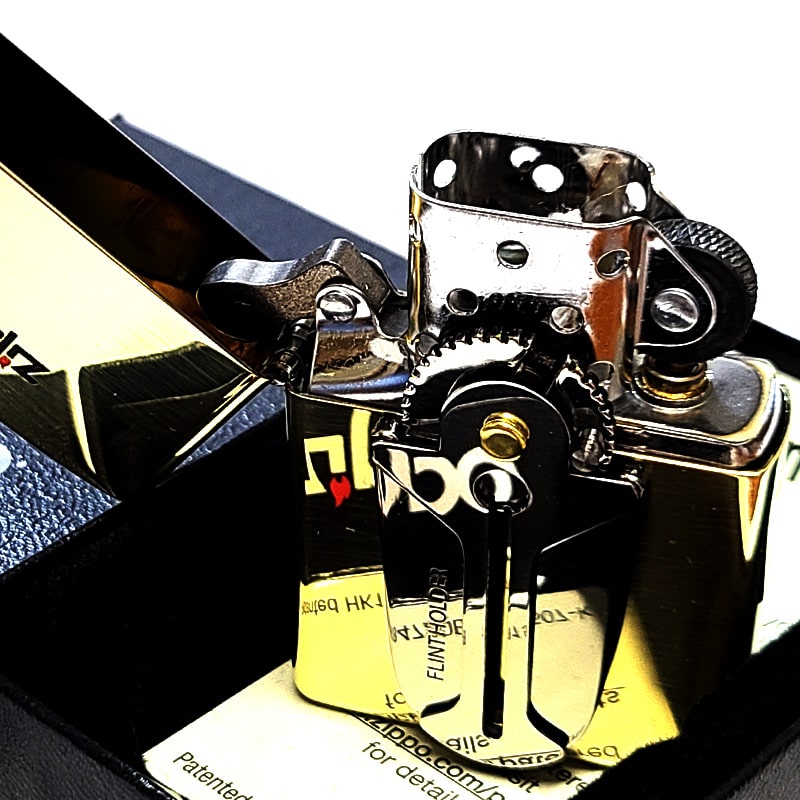 ZIPPO ライター おしゃれ 可動式 フリントホルダーメタル ジッポ