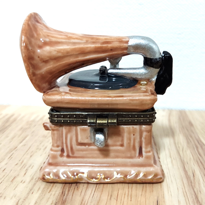 アメリカン レトロ 小物入れ おしゃれ 蓄音機 小さい レトロ ポタリー