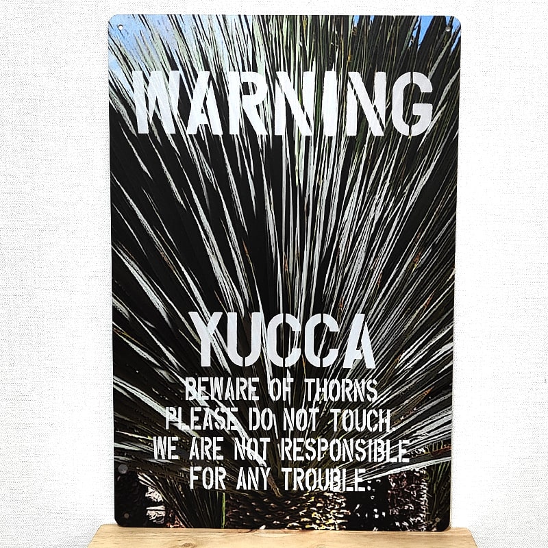 アメリカン レトロ ブリキ看板 大型 ガーデン プレート 大きい WARNING