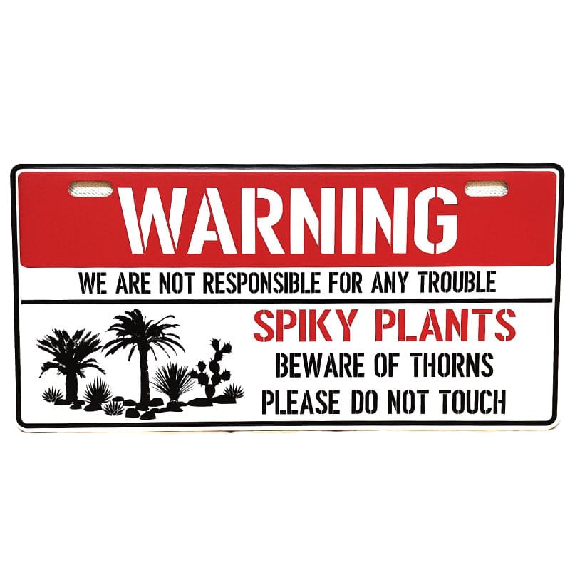 アメリカン レトロ 看板 ガーデニング メッセージプレート CAUTION