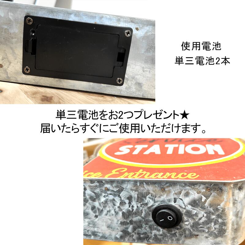 アメリカン雑貨☆SERVICE STATION☆LED電光看板 アメリカン レトロ クラシック LED Sign Full Service Station