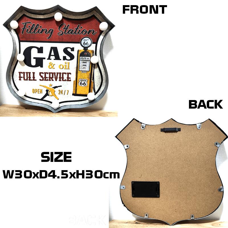 アメリカン レトロ アメリカン クラシック LED Sign ガレージ GAS