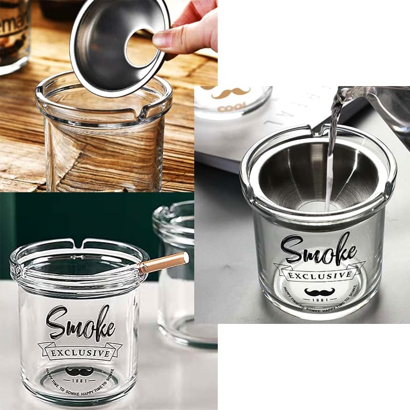 【新品】タキナミグラス　 小物入れ　灰皿　３つセット 卓上灰皿 グラス アシュトレイ かわいい smoke ひげ おしゃれ カフェ