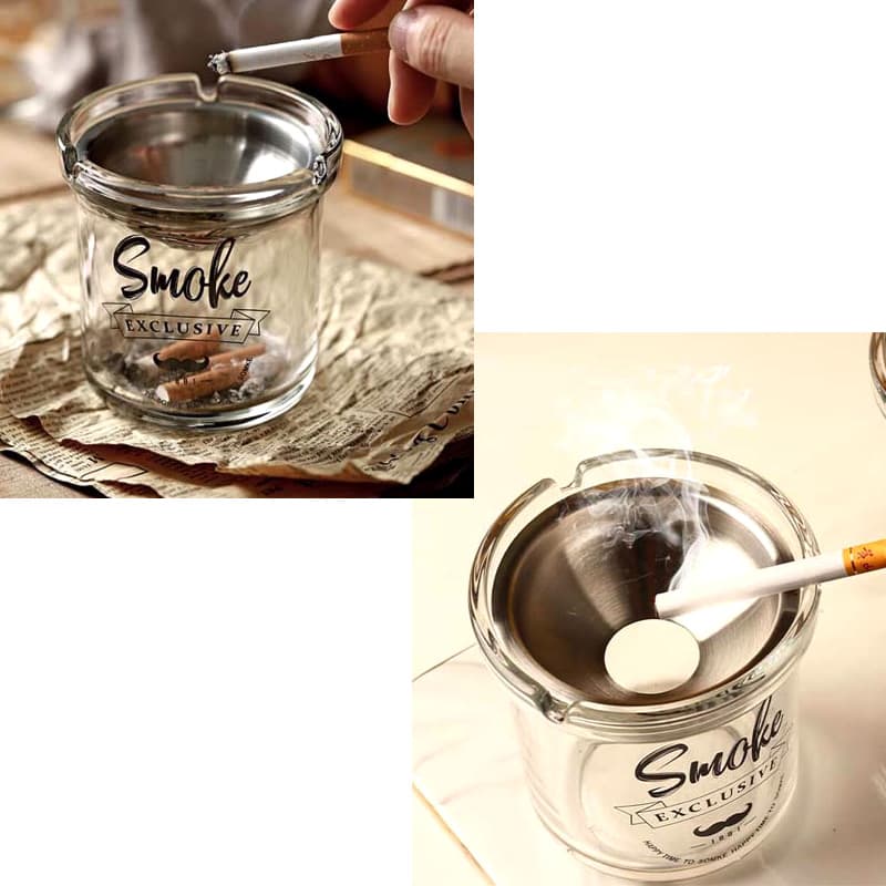 卓上灰皿 グラス アシュトレイ かわいい smoke ひげ おしゃれ カフェ