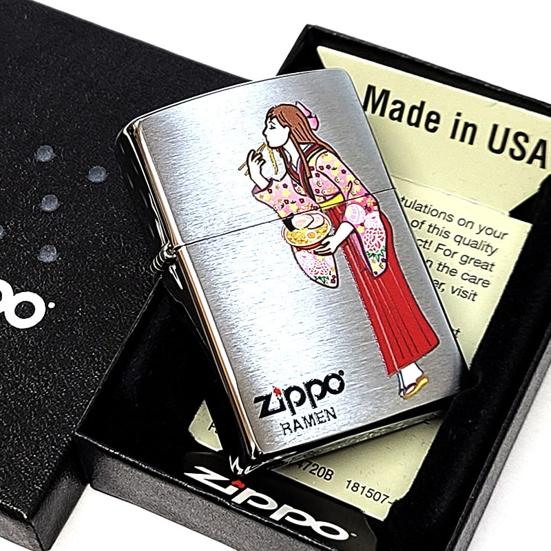 ZIPPO ライター 寿司レディ 和装 女性 日本 ジッポ 和柄 シルバー 和風