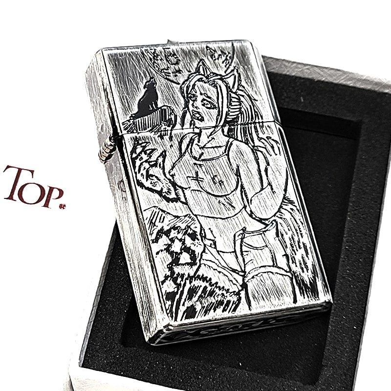 オイルライター GEAR TOP ウェアウルフ 銀燻し セクシーモンスター