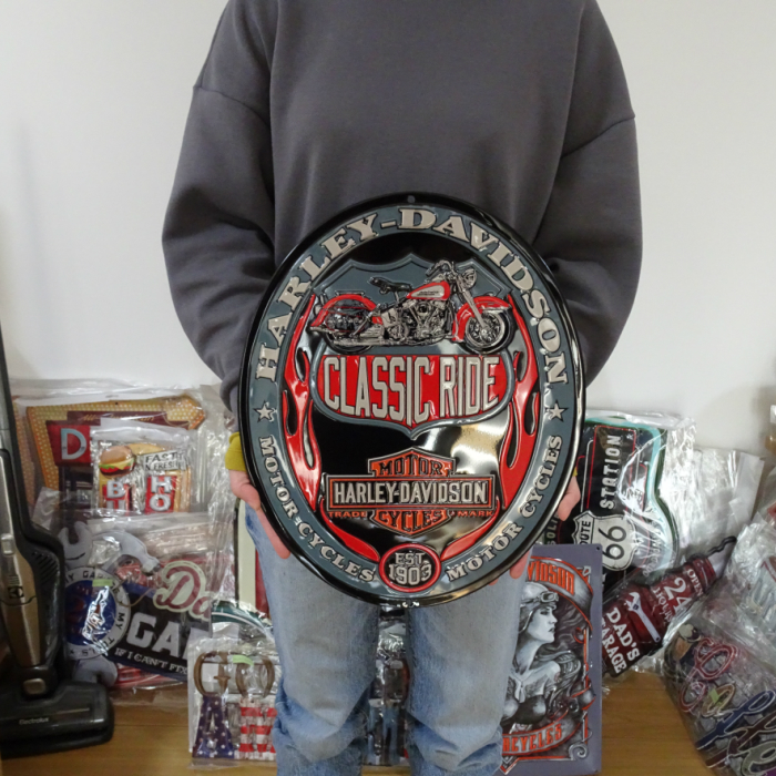 Harley Davidson（ハーレー・ダビッドソン） ブリキ看板 アンティーク 