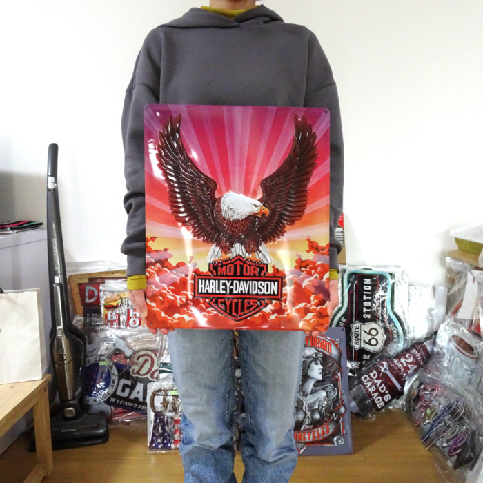 Harley Davidson（ハーレー・ダビッドソン） ブリキ看板 アンティーク