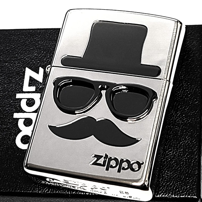 ZIPPO（ジッポー） ライター サングラスハット ジッポ シルバー 髭 