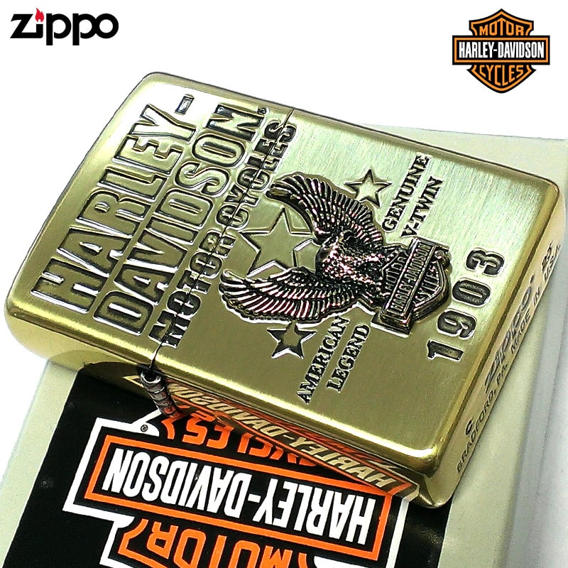 ZIPPO ライター ハーレー ダビッドソン ジッポ イーグルメタル HARLEY-DAVIDSON ロゴ 彫刻 アンティークゴールド 金 かっこいい  ブラス : hdp-60 : Zippoタバコケース喫煙具のハヤミ - 通販 - Yahoo!ショッピング