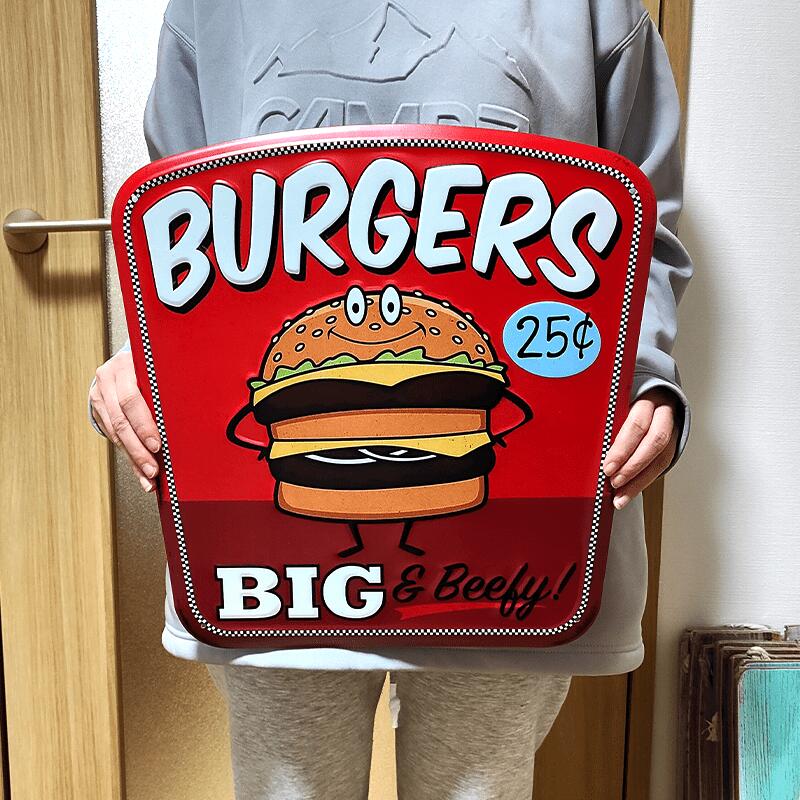 ビンテージ木製看板HAMBURGER検）シャビーアンティークハンバーガーUSA ビンテージ木製看板HAMBURGER検）シャビーアンティークJUNKFOOD
