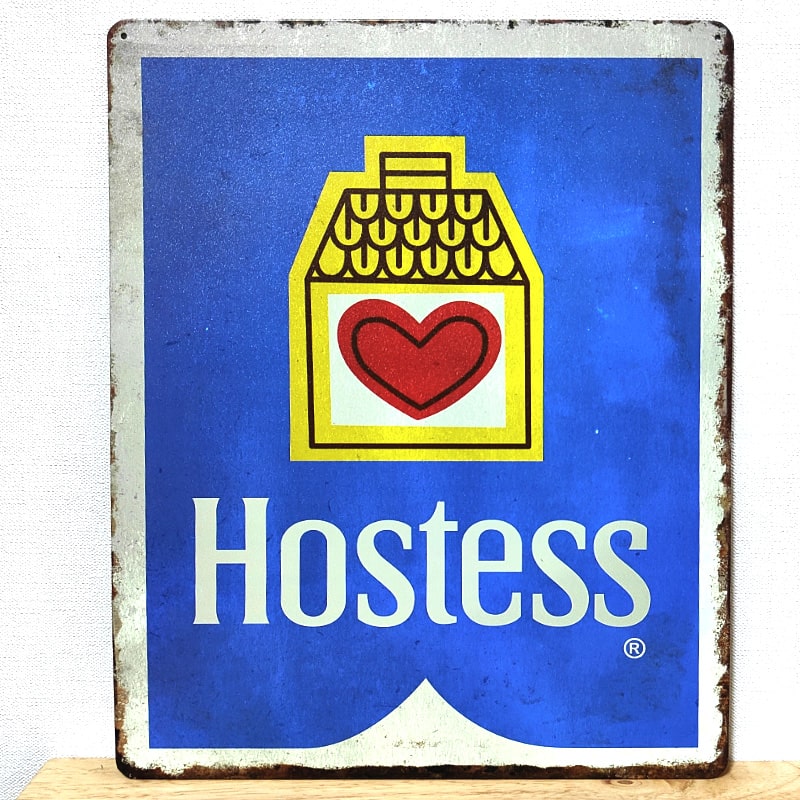 アメリカン レトロ ブリキ看板 かわいい メタルサイン Hostess Logo