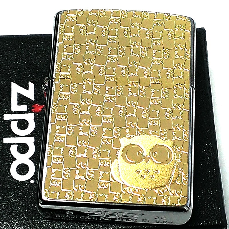 ZIPPO（ジッポー） フクロウ かわいい ジッポ ライター ゴールド 梟 