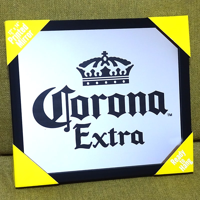 コロナ パブミラー CORONA EXTRA ビール ガレージ 目立つ プレート 鏡