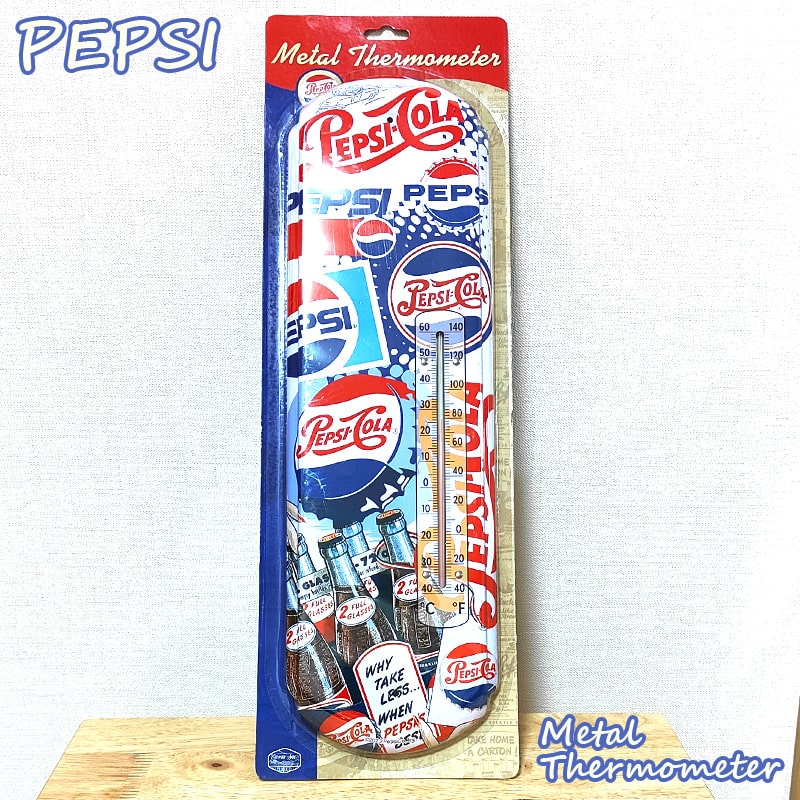 温度計 PEPSI メタル サーモメーター ペプシ ブリキ看板 アメリカン レトロ 雑貨 コーラ ディスプレイ ロゴ かわいい 壁掛け おしゃれ :  thermometer-pepsi-35051 : Zippoタバコケース喫煙具のハヤミ - 通販 - Yahoo!ショッピング