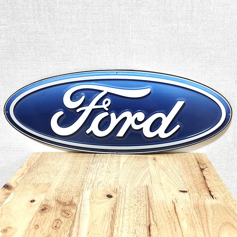 アメリカン レトロ ブリキ看板 かっこいい フォードモーター ロゴ Ford