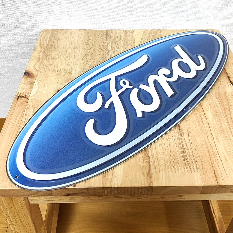 アメリカン レトロ ブリキ看板 かっこいい フォードモーター ロゴ Ford