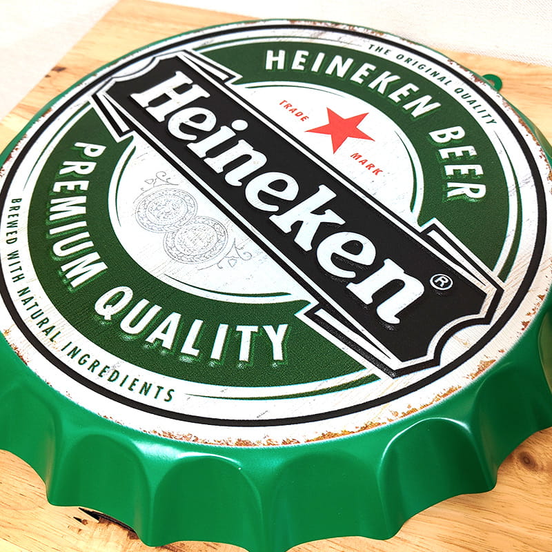 アメリカン レトロ ブリキ看板 Heineken ビール アンティーク 蓋