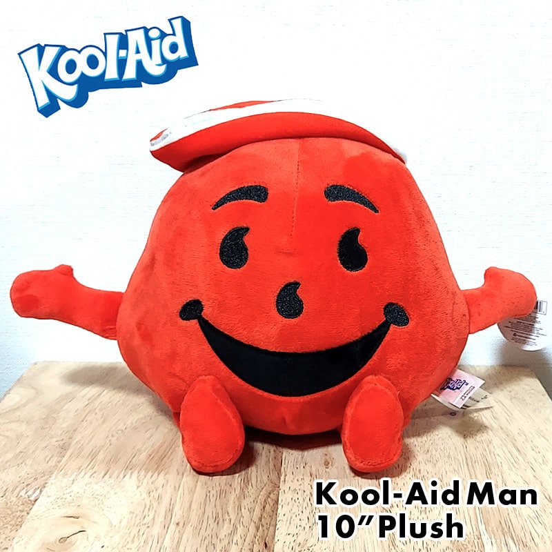 ぬいぐるみ クールエイドマン 10インチ レッド アメリカン 雑貨 KOOL AID 可愛い マスコット 子供 インテリア キャラクター｜hayamipro