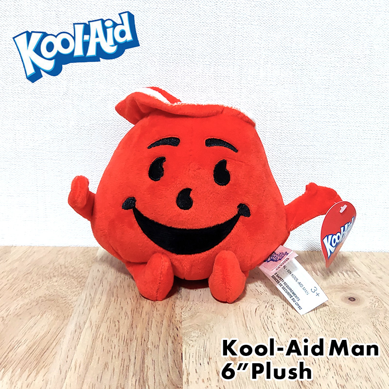 ぬいぐるみ クールエイドマン 6インチ KOOL AID キャラクター レッド アメリカン かわいい 雑貨 マスコット インテリア｜hayamipro