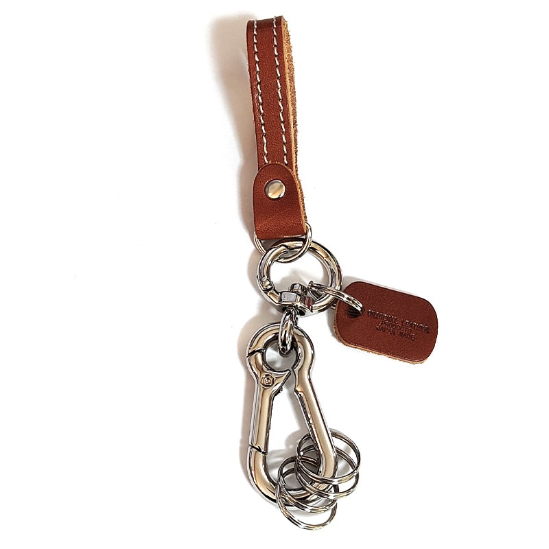 栃木レザー キーリング カラビナ キーフック 牛革 日本製 キーホルダー