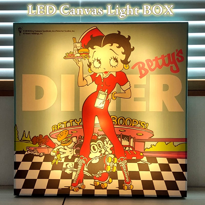 BETTY BOOP（ベティ ブープ） LEDライト インテリア 可愛い キャンバス