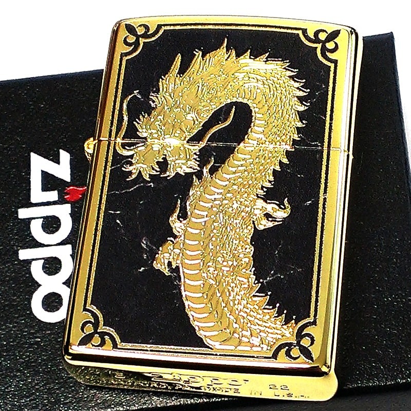 ZIPPO ライター 限定88個 ドラゴン ジッポ 和柄 龍 彫刻 金タンク 