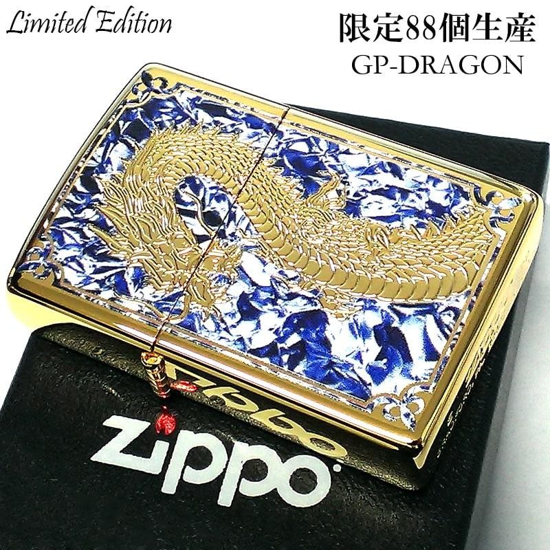 ZIPPO ライター 限定88個 ドラゴン ジッポ 和柄 龍 彫刻 金タンク 