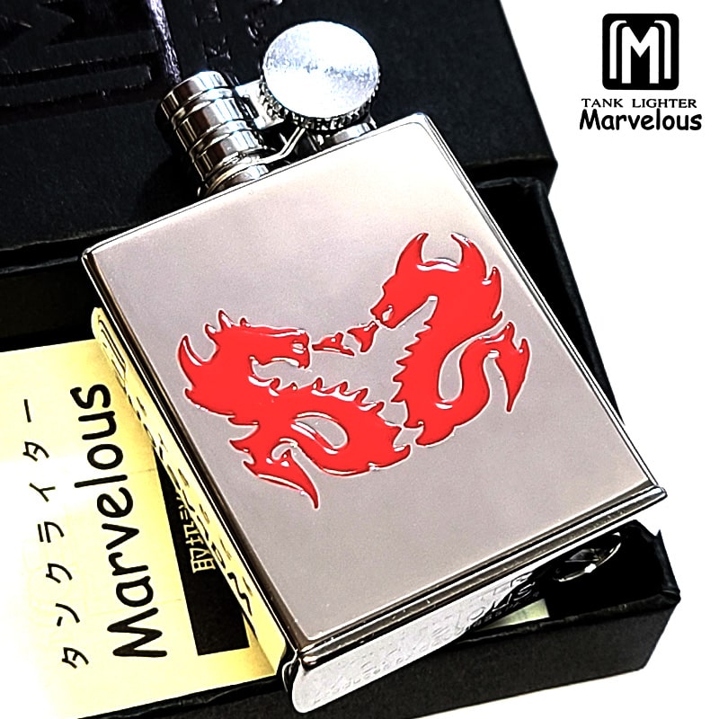 マーベラス オイルライター 廃盤 タンクライター DRAGON レッド レア