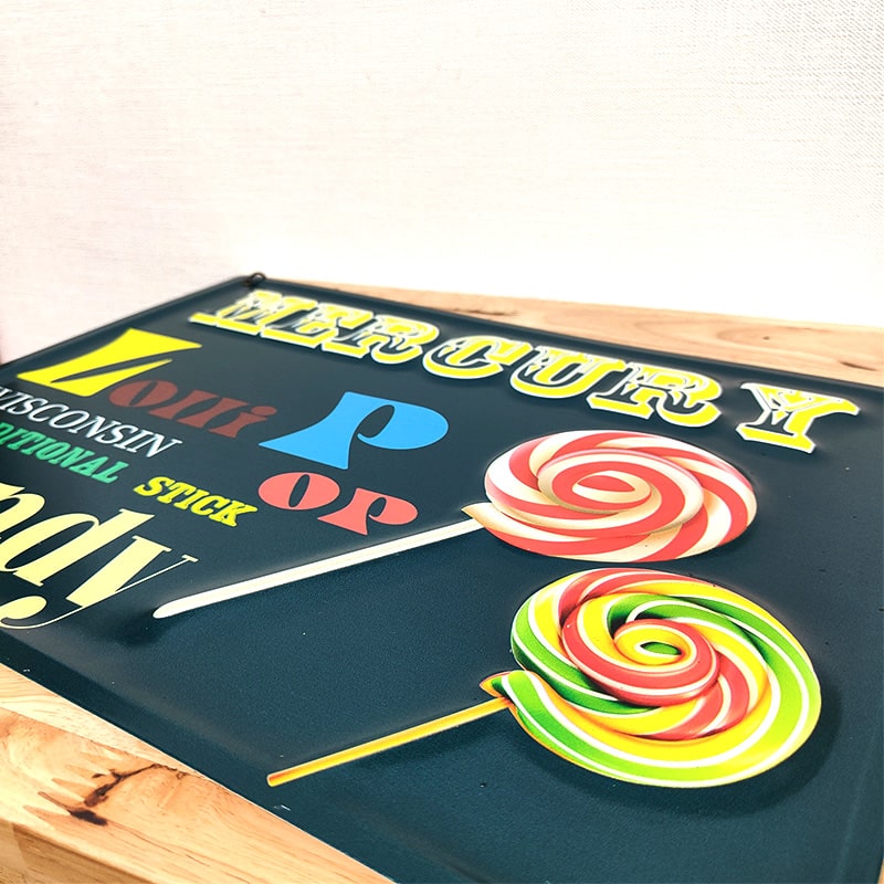 MERCURY（マーキュリー） ブリキ看板 CANDY ティンサイン 飴 可愛い