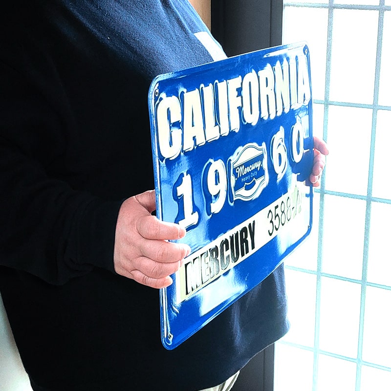 MERCURY（マーキュリー） ブリキ看板 カリフォルニア 壁飾り プレート