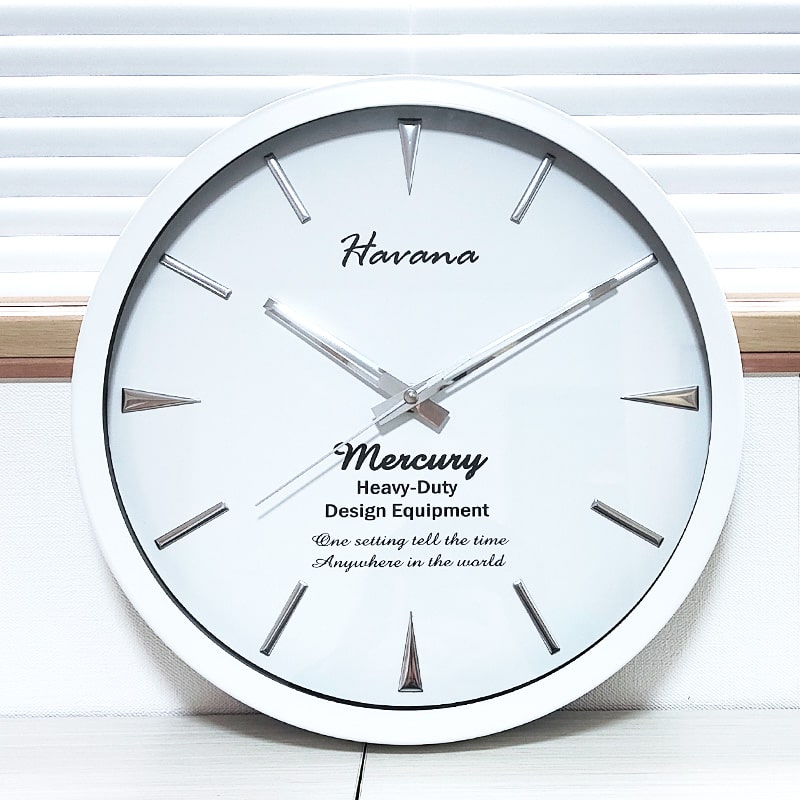 アメリカン レトロ 掛時計 おしゃれ ホワイト マーキュリー 壁掛け