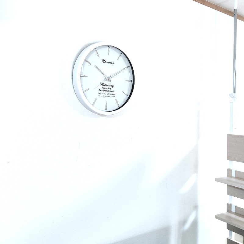 アメリカン レトロ 掛時計 おしゃれ ホワイト マーキュリー 壁掛け
