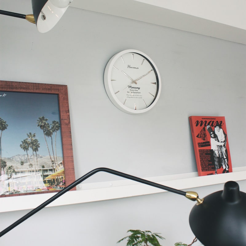 アメリカン レトロ 掛時計 おしゃれ ホワイト マーキュリー 壁掛け