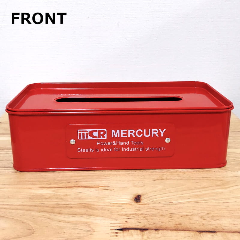 MERCURY（マーキュリー） ティッシュケース かっこいい ブリキ製
