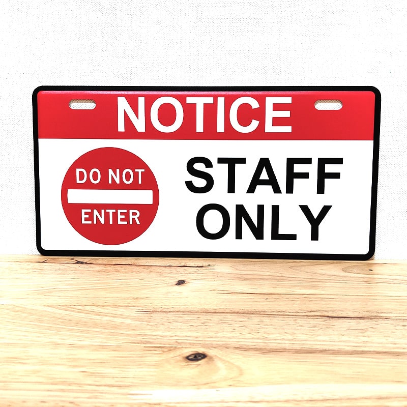 アメリカン レトロ 看板 サインプレート 目立つ ディスプレイ NOTICE