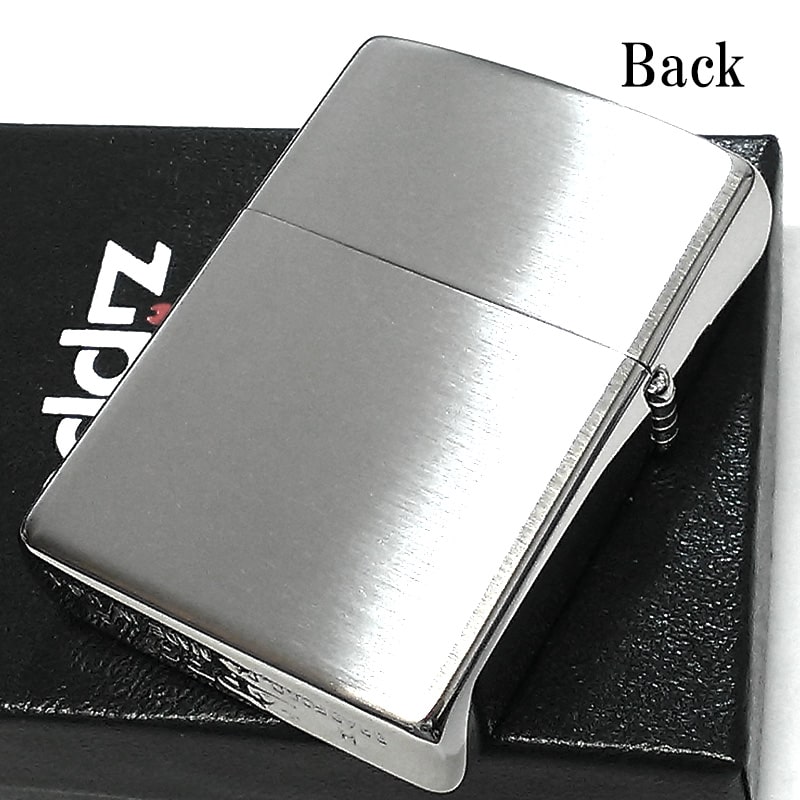 ZIPPO（ジッポー） ライター シンプル プラチナサテーナ 銀 ジッポロゴ