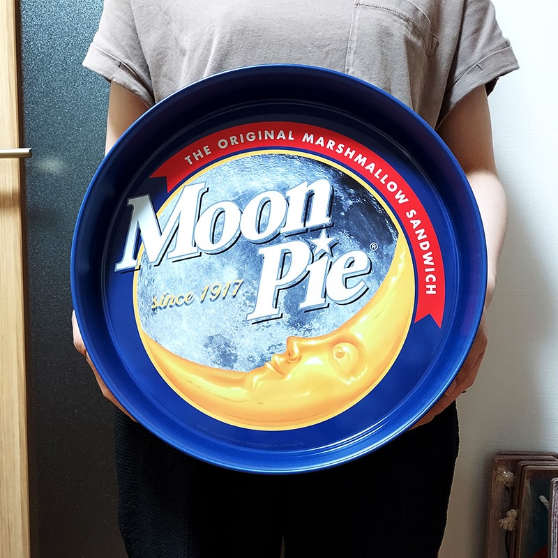 アメリカン レトロ お皿 ムーンパイ セービングトレイ メタル お菓子