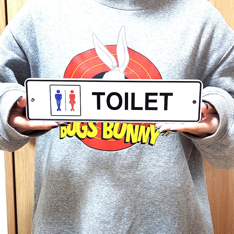 アメリカン レトロ 看板 トイレ メッセージプレート TOILET 案内