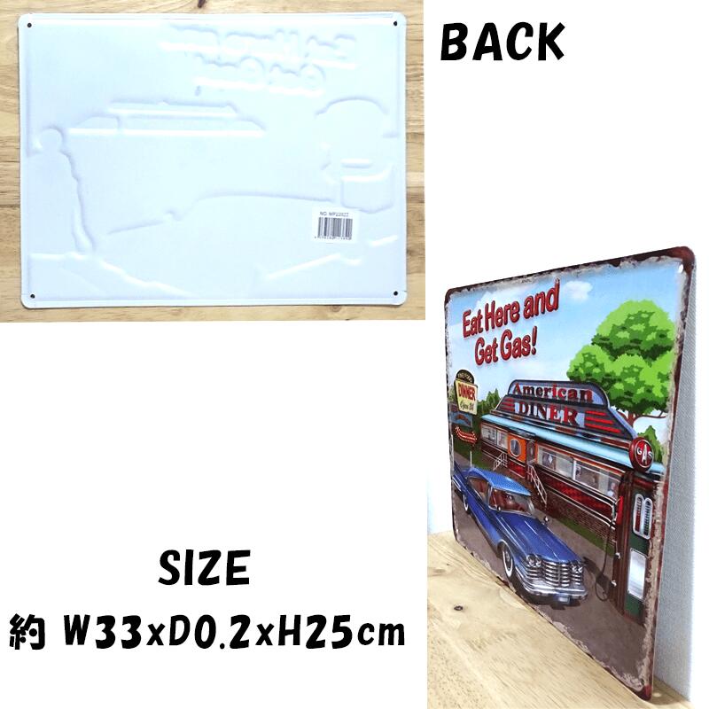 昭和レトロ　看板　ブリキ　BUMPERCAR バンパーカー　当時物　レトロ看板 666】新品 レトロ ブリキ看板 ☆HOT BURGERS☆ ハンバーガー