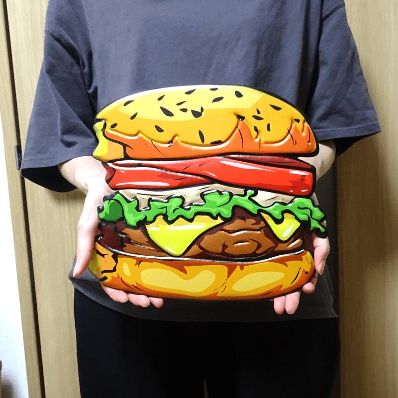 アメリカン レトロ ブリキ看板 ハンバーガー アンティーク